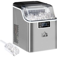 Compact Ice Maker Machine, 20kg/24hr Capacity, 2 Ice Sizes, Automatic Cleaning