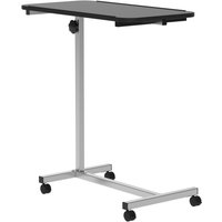 Homcom C-shaped Mobile Side Table With Casters & Brake - Sofa Over Bed Nightstand