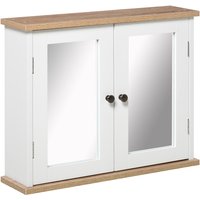 Bathroom Mirror Cabinet Wall Mounted Storage Cupboard With Double Door