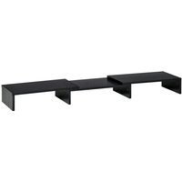 Adjustable Monitor Stand Riser 80cm-117cm With Hidden Storage - Black