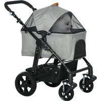 Pawhut Pet Stroller Foldable Dog Cat Travel Carrier Bag For Small Pets