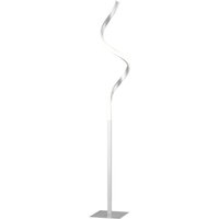 Silver Metal Spiral Floor Lamp - 3 Brightness Levels, Modern Contemporary Design