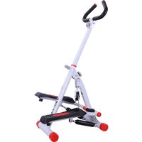 Foldable Stepper Machine With Handlebar & Lcd Display - Red, Low-impact Home Fitness Equipment