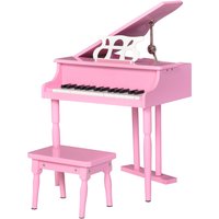 30 Keys Mini Kids Grand Piano With Music Stand & Stool - Mdf & Plastic Toy