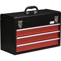 Steel 3-drawer Tool Chest With Lockable Ball Bearing Runners - 51cm X 22cm X 32cm