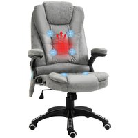 Executive Recliner Grey With Heating & Massage - Relaxing Headrest