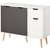 Homcom Particle Board Freestanding Storage Cabinet Sideboard With Drawer - White