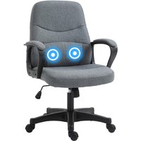 Vinsetto Ergonomic Office Chair With 2-point Usb Lumbar Massage, Height Adjustable 92-101cm, Swivel, Grey