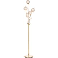 Homcom K9 Crystal Floor Lamp - 5 Light, Gold Finish, Upright Standing