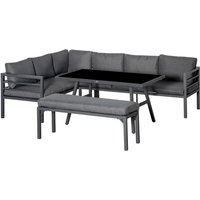Outsunny 8-seater Aluminium Garden Sofa Dining Furniture Set With Cushions