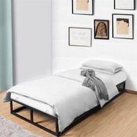 House Of Home Single Metal Bed Frame - Robust Square Tube Construction