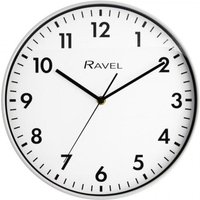 Ravel 30cm White Dial Quartz Wall Clock - White