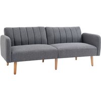 Homcom Fabric Sofa Bed - 3 Recline Positions, 2 Seater