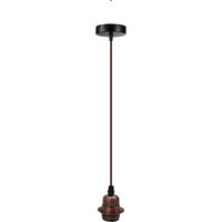Ledsone Copper Vintage Industrial Pendant Light Fitting With 2m Adjustable Cable