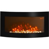 Homcom Wall Mounted Electric Fireplace - Led Flame Effect Heater