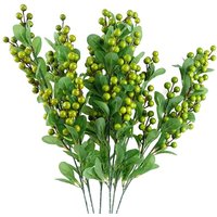 Leaf Artificial Green Berry Sprays - 70cm, Pack Of 6