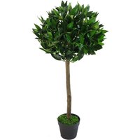 Leaf 90cm Artificial Bay Leaf Laurel Topiary Ball - Outdoor All-weather Maintenance-free 90cm (3ft)