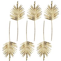 Leaf Artificial Gold Palm Leaves - Set Of 6 - 95cm