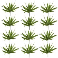 Leaf 12 X 40cm Artificial Crocodile Fern Plant - Deep Green