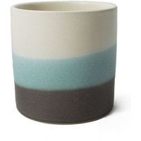 Leaf 12cm Blue Sand Stripe Ceramic Planter