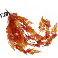 Leaf 100cm Artificial Maidenhair Fern Hanging Plant - Autumn Orange