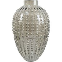 Leaf 35cm Smoke Grey Bubble Vase - Decorative Centrepiece For Home