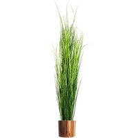 Leaf 130cm Extra Large Artificial Grass Plant With Copper Metal Planter