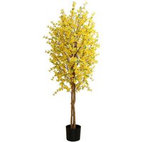 Leaf 150cm Artificial Forsythia Tree - Lifelike Spring Bloom
