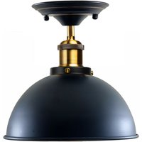 Industrial Retro Black Flush Mount Ceiling Light Fitting