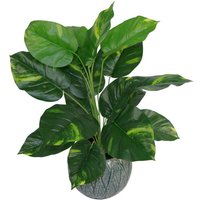 Leaf 60cm Realistic Artificial Foliage Plant With Pot - Green