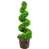 Leaf 90cm Artificial Spiral Topiary Plant - Green, Large With Decorative Planter