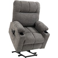 Homcom Electric Riser Recliner Chair With Lift Assist, Oversized, Grey