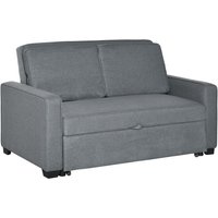 Homcom 2 Seater Sofa Bed Click Clack Couch Sleeper - Grey
