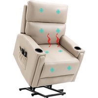Homcom Electric Lift Recliner Chair With Vibration Massage & Heat