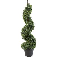 Leaf 90cm (3ft) Artificial Boxwood Spiral Topiary Tree - Metal Frame