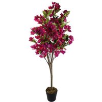 Leaf 120cm Artificial Pink Bougainvillea Tree - Lifelike Mediterranean Garden Plant