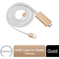 Aquarius Full Hd Hdmi Connector Cable For Phone/pad - Gold