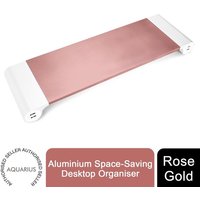 Aquarius Rose Gold Aluminium Desktop Organiser With 4 Usb Ports