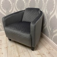 Msl Velvet Armchair - 86cm Lead Colour