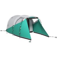 Outsunny 3000mm Waterproof Tunnel Camping Tent - 4-5 Person, Green