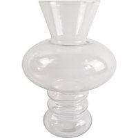 Leaf 35cm Bubble Clear Glass Vase - Contemporary Artistry Decor