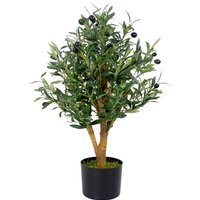 Leaf 65cm Luxury Artificial Olive Tree Bush - Realistic Foliage, Low Maintenance