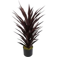 Leaf 85cm Artificial Dark Red Yucca Plant