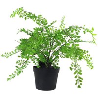 Leaf 35cm Artificial Potted Southern Maidenhair Fern - Green
