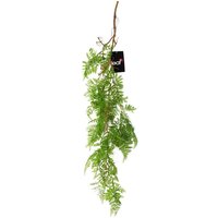 Leaf 100cm Artificial Hanging Maidenhair Fern Plant - Dark Green