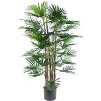 Leaf 120cm Artificial Fan Palm Tree - Lush Green