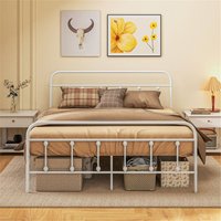 King Size Metal Bed Frame - Sturdy & Modern Design