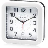 Ravel White Mid-sized Led Quartz Alarm Clock
