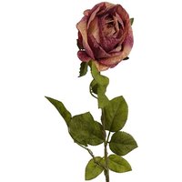 Leaf 70cm Artificial Dark Pink Rose Stem