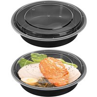 Vinsani 30-pack Round Meal Prep Containers - Single Compartment, Leak-resistant Lids